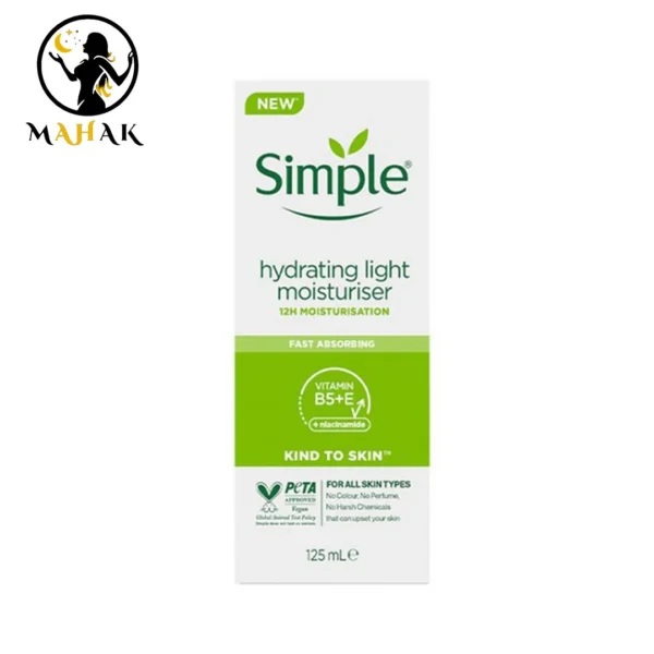 آبرسان و مرطوب کننده سیمپل لایت Simple hydrating light moisturiser 125ml - تصویر 2