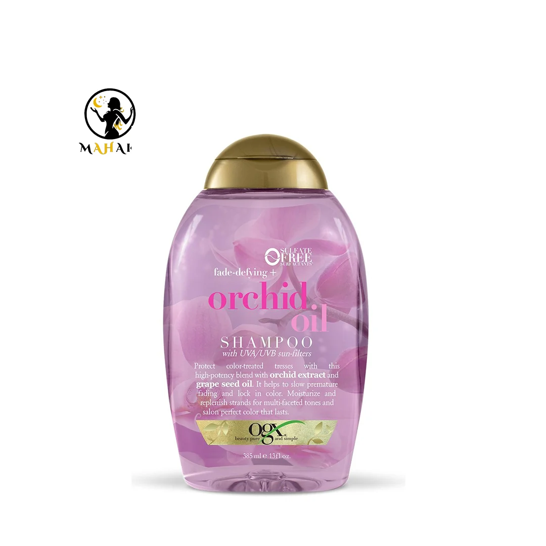1717573195891 شامپو روغن ارکیده موهای رنگ شده او جی ایکس Ogx Fade-Defying Orchid Oil Shampoo
