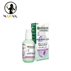 Garnier Organic 2 in 1 Anti-Ageing Serum Cream Hyaluronic Acid 50 ml کرم سرم ضد چروک هیالورونیک اسید 2 در 1 گارنیه