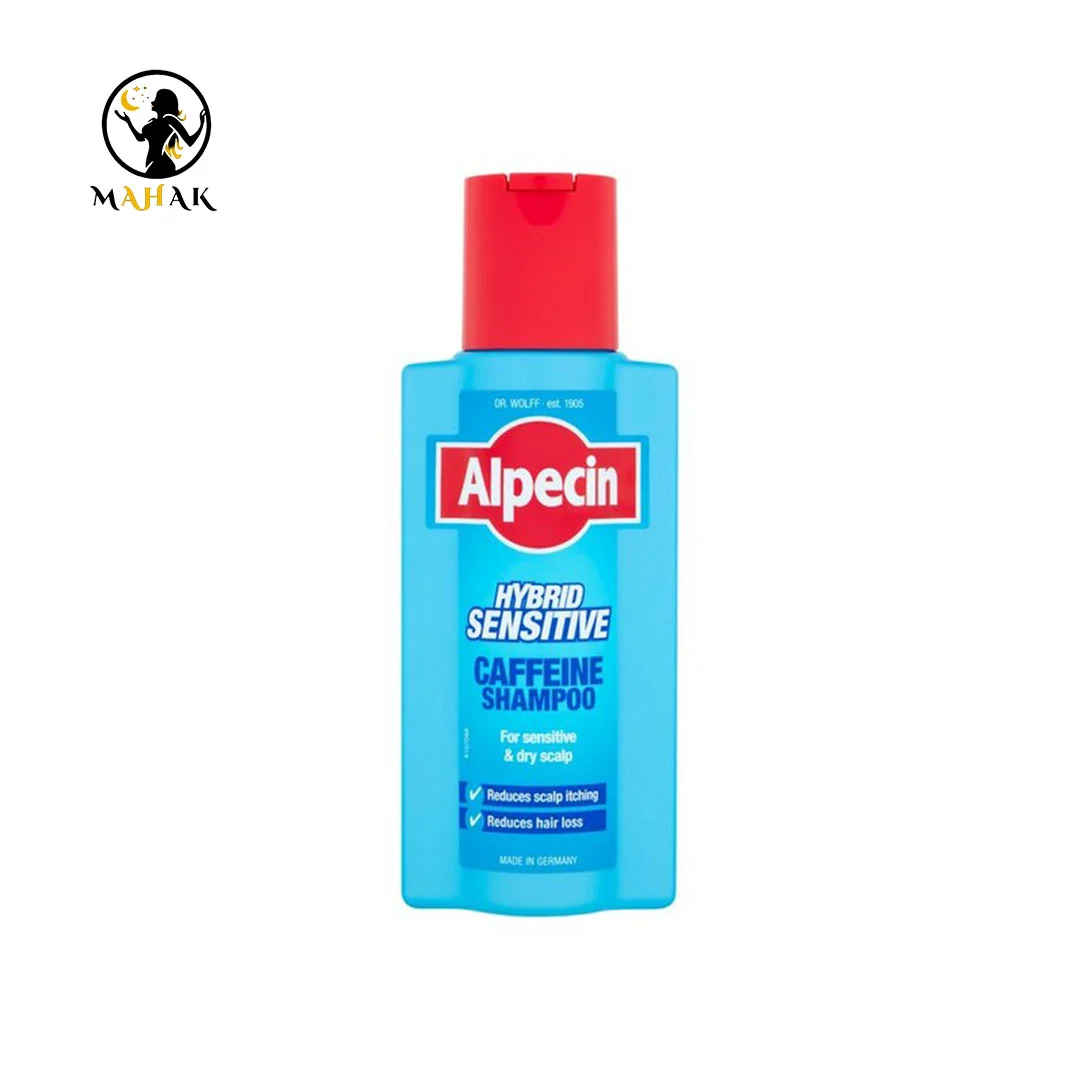 Alpecin-Hybrid-Sensitive-Caffeine-Shampoo-250ml شامپو آلپسین Alpecin هیبرید کافئین Hybrid Caffeine ضد ریزش