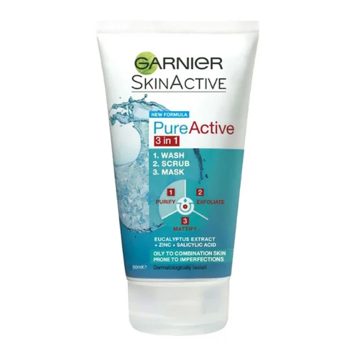 unnamed ژل شستشو صورت تیوپی گارنیه Garnier مدل Pure Active