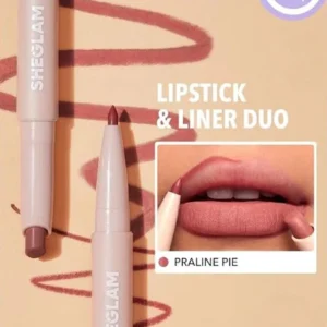 رژلب و خط لب دوسر شیگلم SHEGLAM Glam 101 Lipstick & Liner Duo praline pie