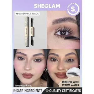 ریمل دو سر حجم دهنده و بلند کننده شیگلم ALL-IN-ONE VOLUME & LENGTH MASCARA-WASHABLE BLACK