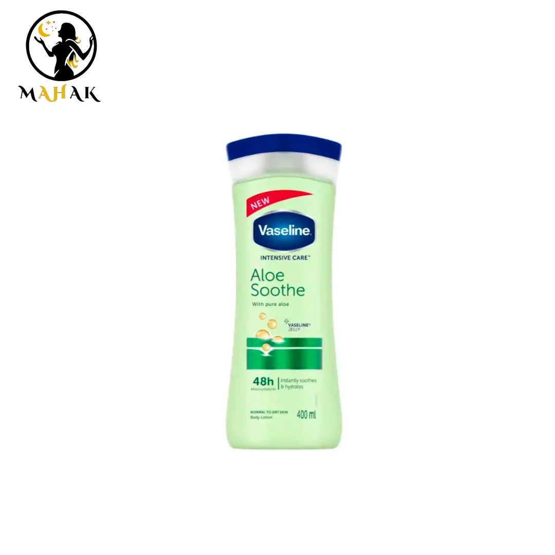 لوشن وازلین آلوئه ورا لوسیون بدن آلوئه ورا وازلین Vaseline essential moisture aloe fresh