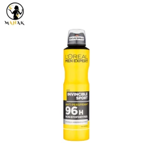 اسپری ضد تعریق زرد 96ساعته لورال Loreal Men Expert INVINSIBLE SPORT Deodorant 96h