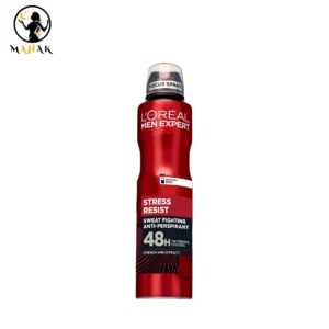 اسپری ضد تعریق استرس رسیست قرمز 48ساعته لورال LOréal Men Expert Stress Resist Spray 48h