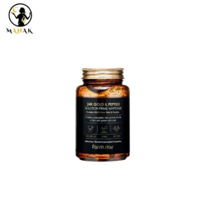 آمپول ژل آبرسان ضدچروک و جوانساز قوی پپتاید و طلا فارم استی Farm Stay 24k Gold & Peptide Solution Prime Ampoule