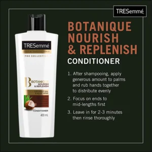 نرم کننده ( کاندیشنر ) مو ی فر نارگیل و آلوئه ورا بوتانیک ترزمه TRESemme BOTANIQUE CONDITIONER