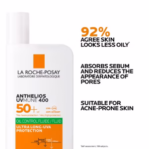 خرید و قیمت ضد آفتاب فلوییدی کنترل چربی پوست مختلط تا چرب مدل Anthelios UVMune 400 FLUIDE OIL CONTROL لاروش پوزای LA ROCHE-POSAY ماهک کازمتیک
