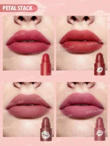 رژلب پتال استک 4 تایی پیچی طبقه ای مگا لیپ استکس شیگلم مدل Mega Lip Stacks