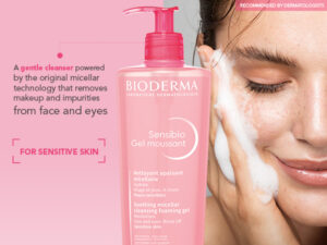 شوینده فوم ژل شستشوی صورت ( سنسیبیو Sensibio ) پوست خشک و حساس صورتی بایودرما Bioderma