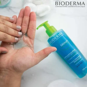 شوینده ژل شستشوی صورت ( سبیوم sebum ) پوست چرب و مختلط آبی بایودرما Bioderma