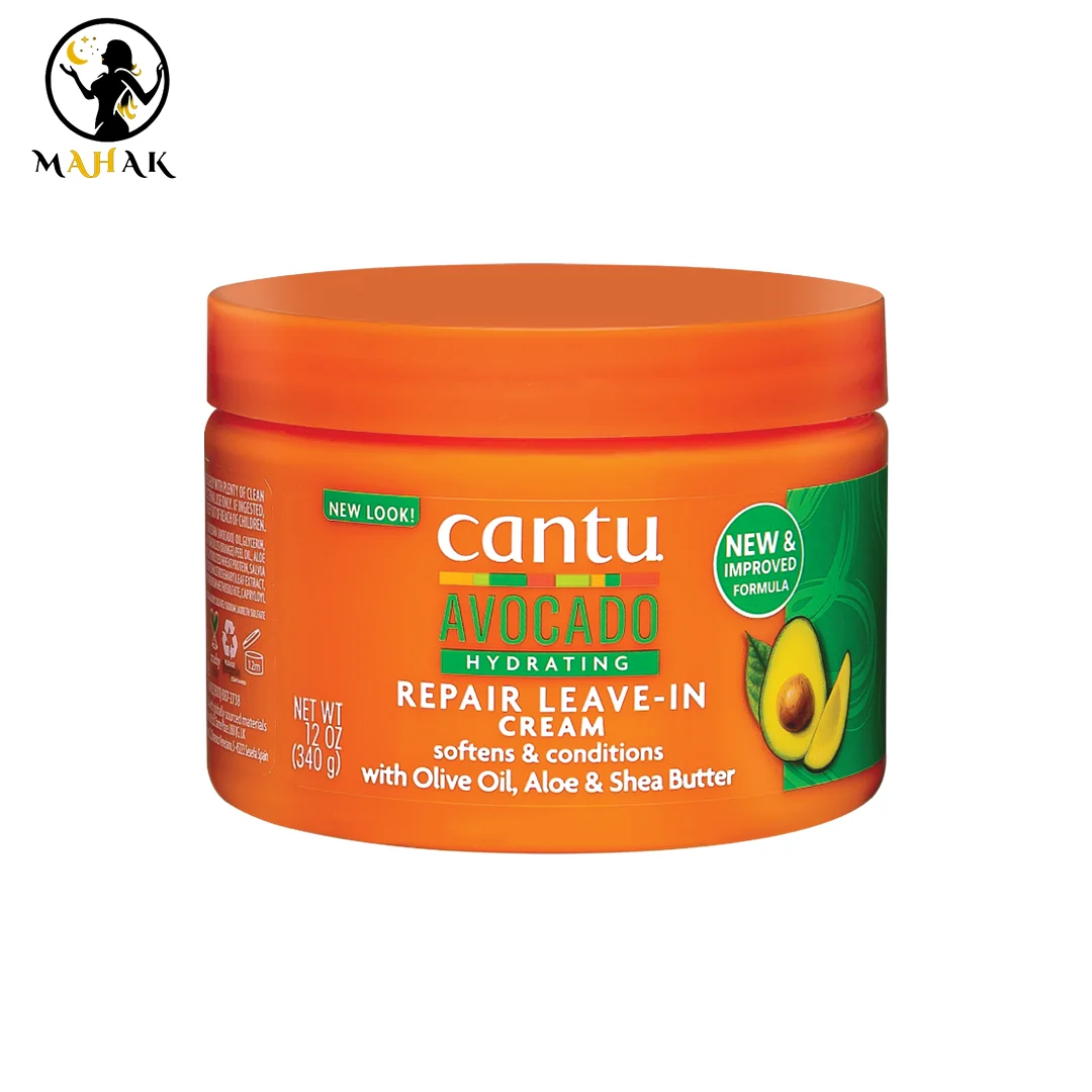 کرم آبرسان ترمیم کننده و فر کننده آووکادو موی فر کانتو Cantu Avocado Hydrating Repair Cream کرم آبرسان ترمیم کننده و فر کننده آووکادو موی فر کانتو Cantu Avocado Hydrating Repair Cream