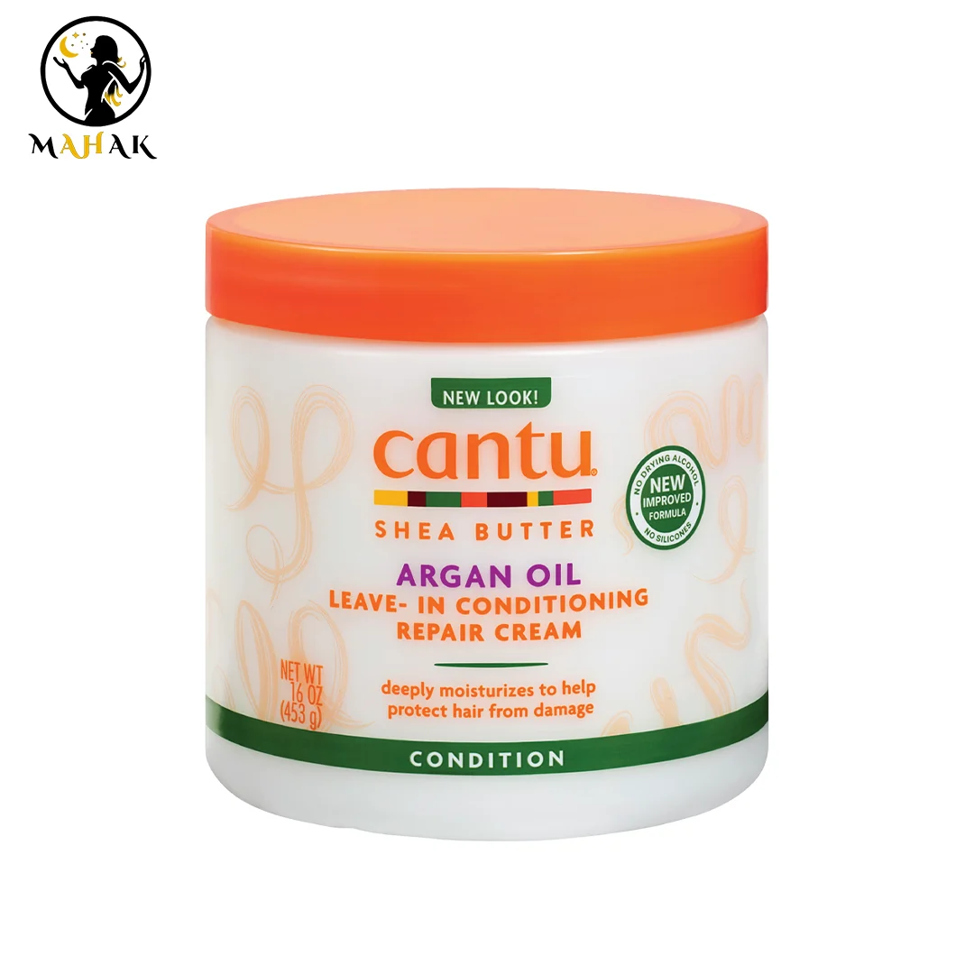 کرم مو ترمیم کننده 3کاره روغن آرگان موی فر کانتو Cantu Argan oil Leave-In Conditioning Repair Cream کرم مو ترمیم کننده 3کاره روغن آرگان موی فر کانتو Cantu Argan oil Leave-In Conditioning Repair Cream