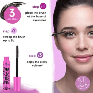 ریمل اسنس essence صورتی اصل مدل i love extreme crazy volume mascara
