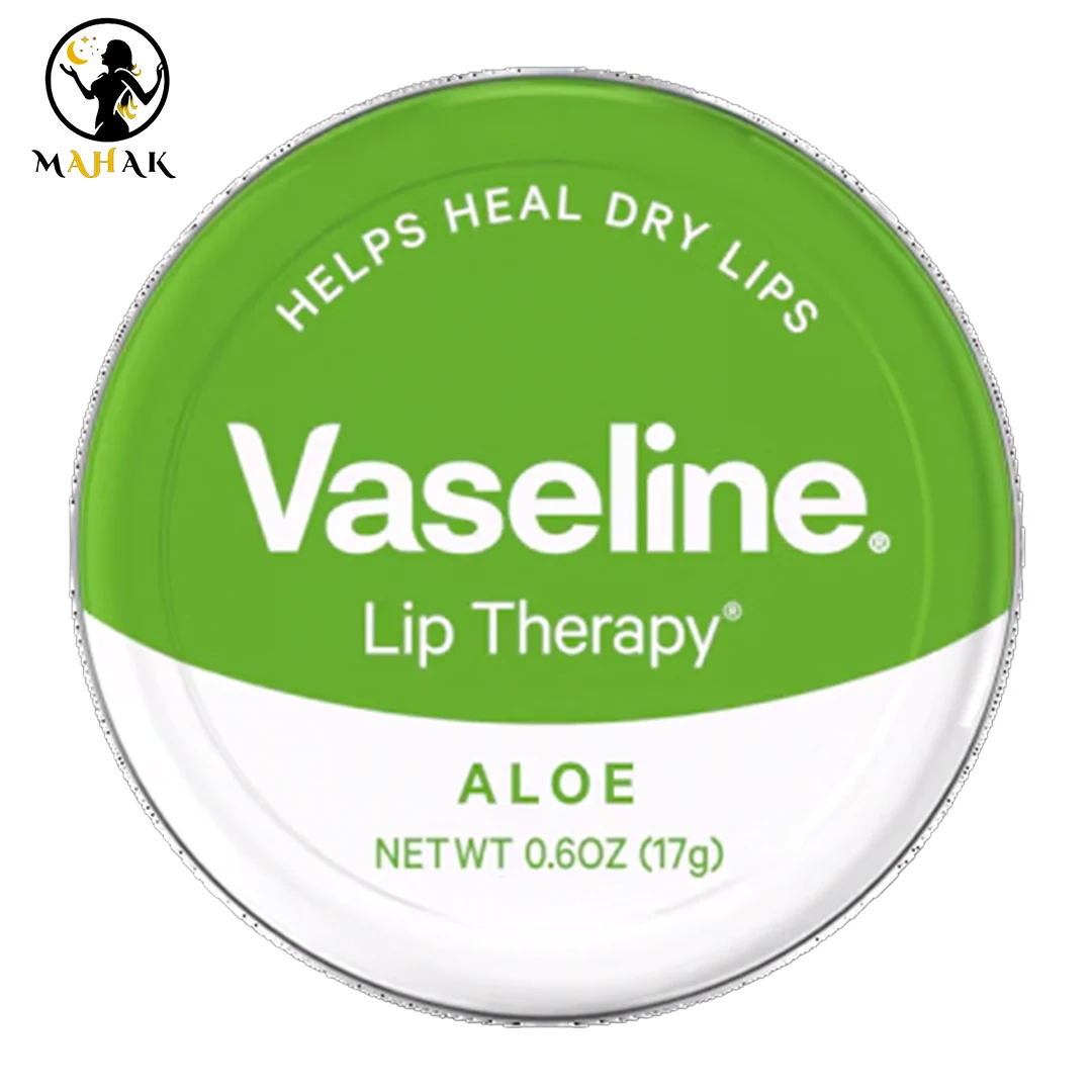 بالم لب سبز کاسه ای فلزی وازلین vaseline مدل آلوئه ورا aloe vera بالم لب سبز کاسه ای فلزی وازلین vaseline مدل آلوئه ورا aloe vera