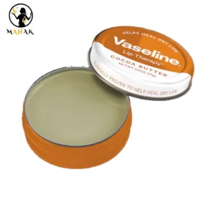بالم لب شکلاتی کاسه ای فلزی وازلین vaseline مدل کره کاکائو cocoa butter