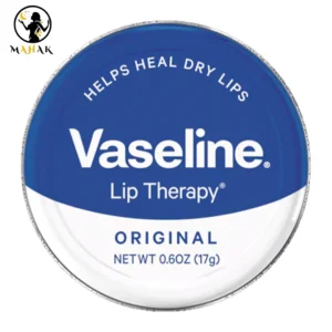 بالم لب آبی کاسه ای فلزی وازلین vaseline مدل اورجینال original