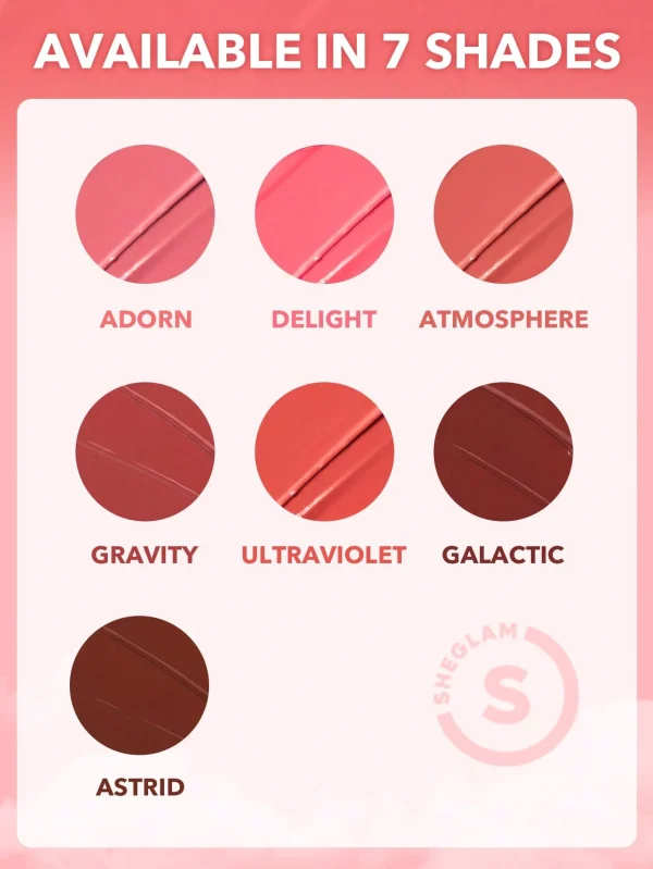 رژ گونه و لب فضایی شیگلم sheglam مدل Lunar Orbit Blush Ball