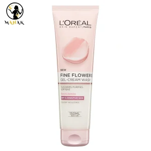ژل شستشوی فاین فلاورز fine flowers صورتی لورال Loreal پوست خشک و حساس