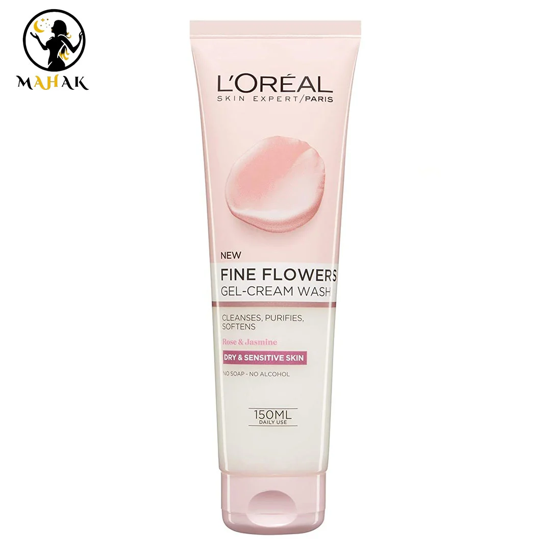 ژل شستشوی فاین فلاورز fine flowers صورتی لورال Loreal پوست خشک و حساس ژل شستشوی فاین فلاورز fine flowers صورتی لورال Loreal پوست خشک و حساس