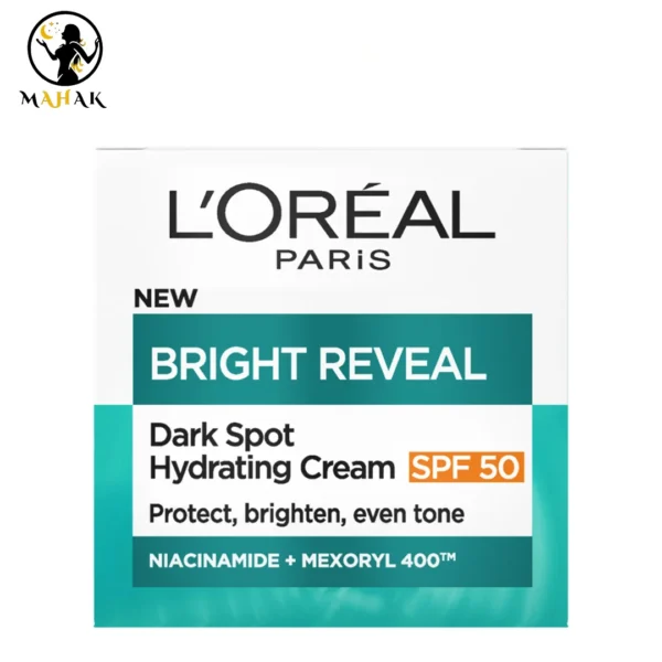 کرم آبرسان و ضد لک قوی لورال LOreal مدل Bright reveal حاوی 50 spf